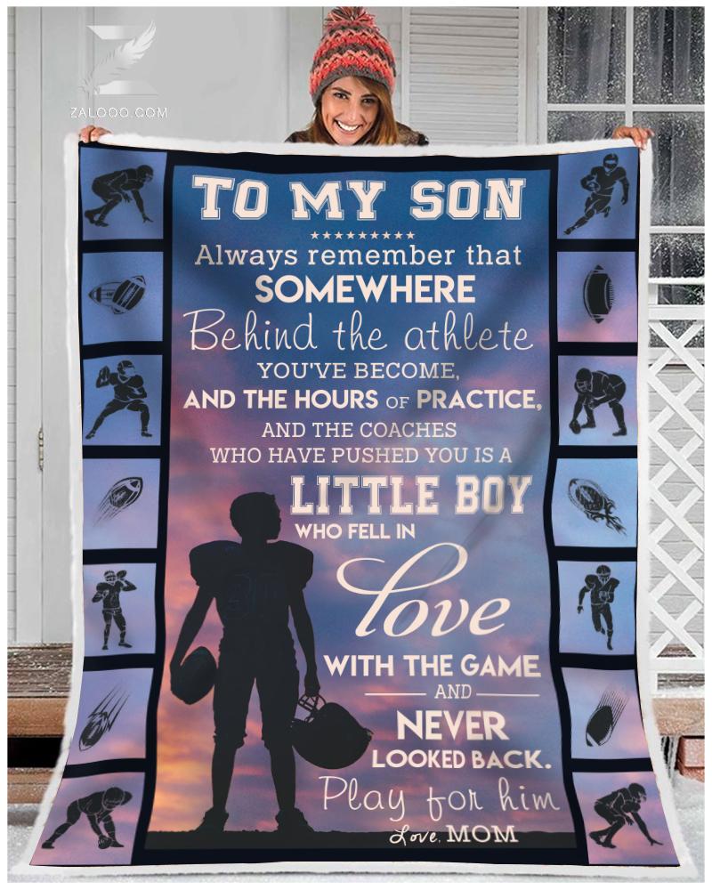 Football – To My Son – Somewhere Behind The Athlete Quilt Blanket Ep1534