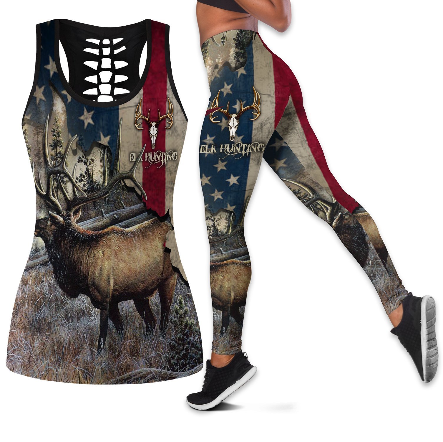 Beautiful Elk Art Legging And Tank Top All Over Print