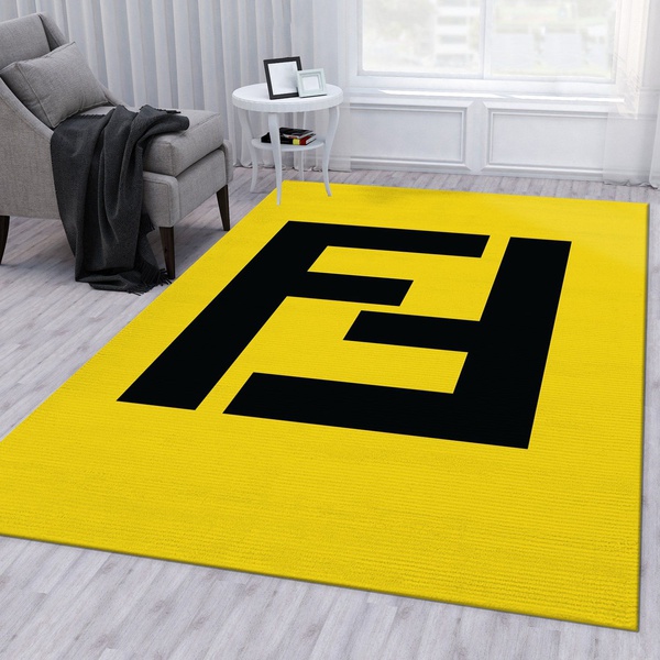 Fendi Fashion Brand Rug Living Room Rug Family Gift US Decor