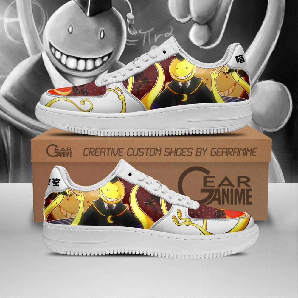 Koro Sensei Assassination Classroom Air Force Shoes Sneakers Custom Anime