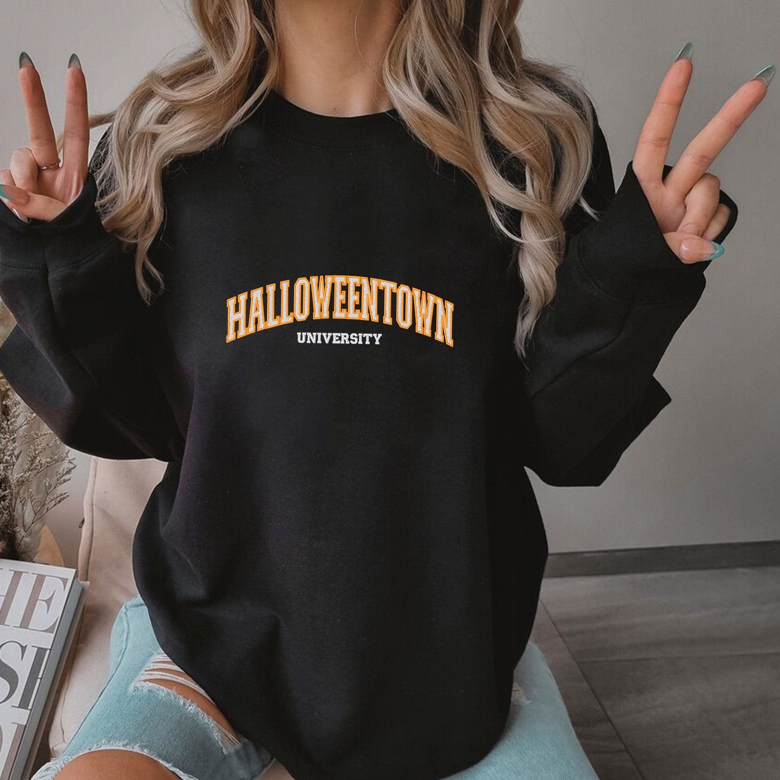 Halloweentown Est 1998 Sweatshirt 2D Crewneck Sweatshirt All Over Print Sweatshirt For Women Sweatshirt For Men