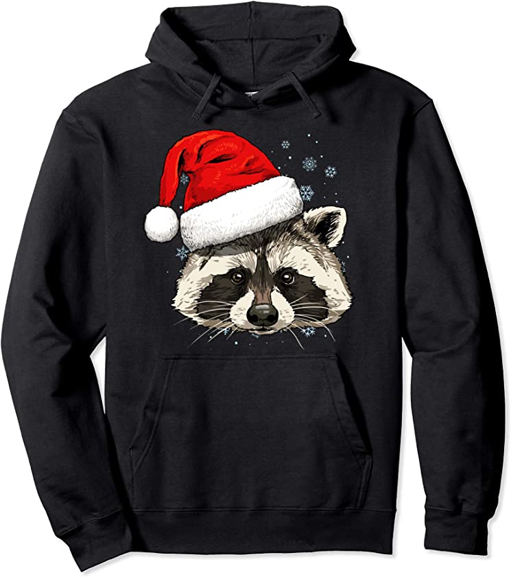 Raccoon Spirit Animal Christmas Raccoon Ringtails Lovers Pullover Hoodie