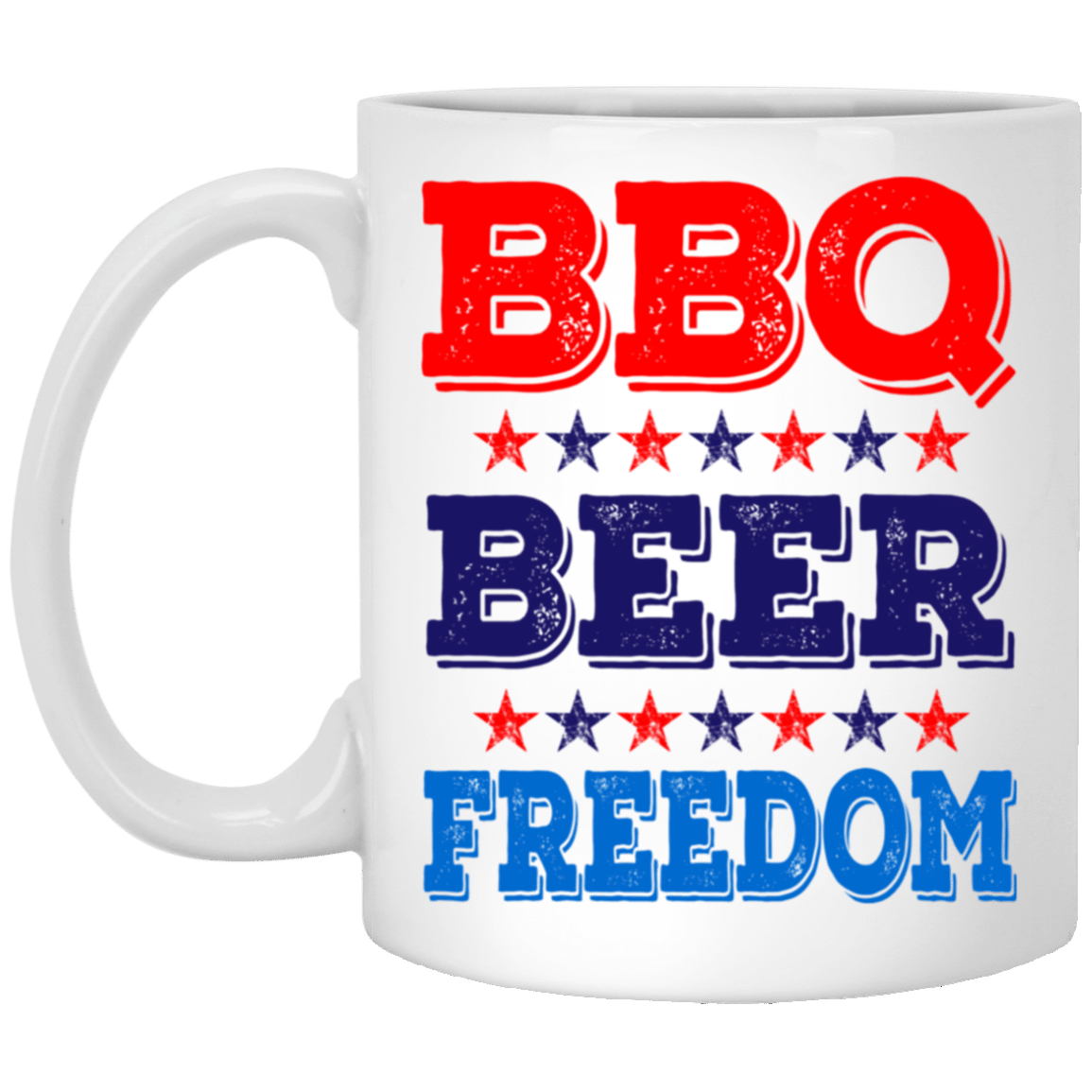 BBQ Beer Freedom America USA Party 4th of July Vintage Coffee Mugs