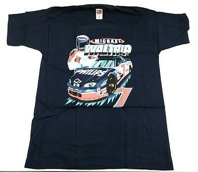 Vintage Michael Waltrip Nascar Racing Philips T-shirt 8626