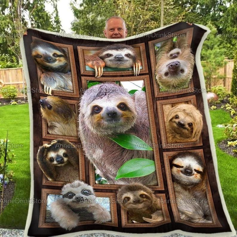 Sloth Blanket – Family Gift – Animal Lovers White Face Mask