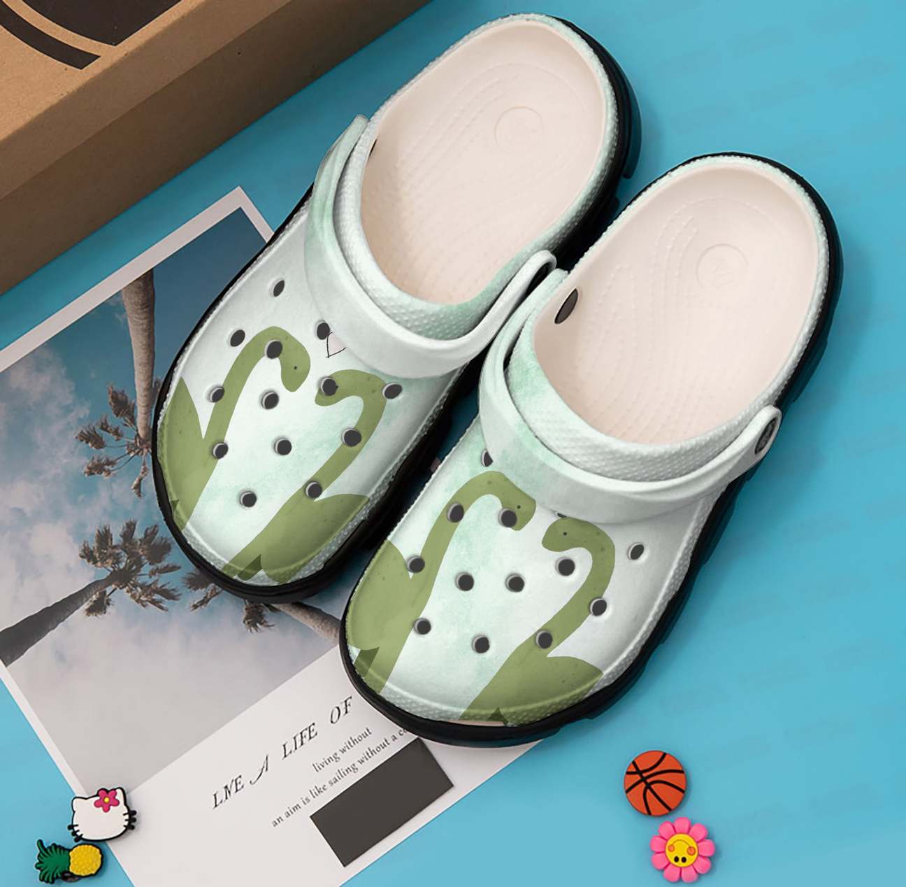 Dinosaur Personalized Clog, Custom Name, Text, Color, Number Fashion Style For Women, Men, Kid, Print 3D Dinosaur Couple