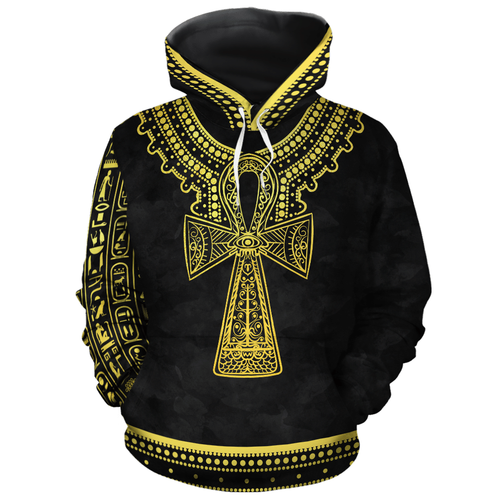 Dashiki Ankh Yellow Unique Design 3D Printed Sublimation Hoodie Hooded Sweatshirt Comfy Soft And Warm For Men Women S to 5XL CTC1501584