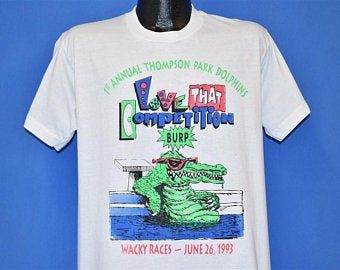 90s Thompson Park Dolphins Love That Competition Wacky Races T-shirt 8251