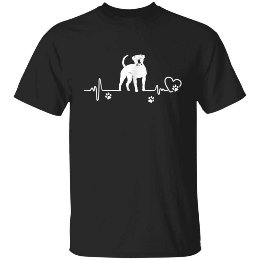 My American Bulldog always in my heart  heartbeat shirts