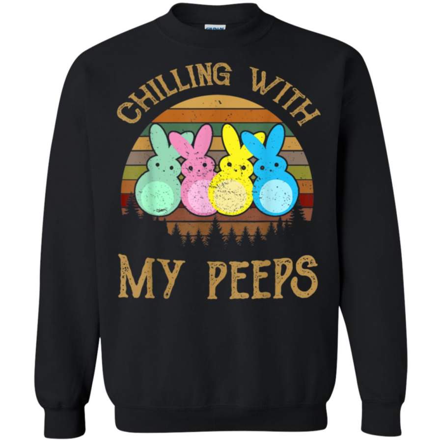 Chillin’s With My Peeps Vintage Easter Bunny Sweatshirt – Moano Store