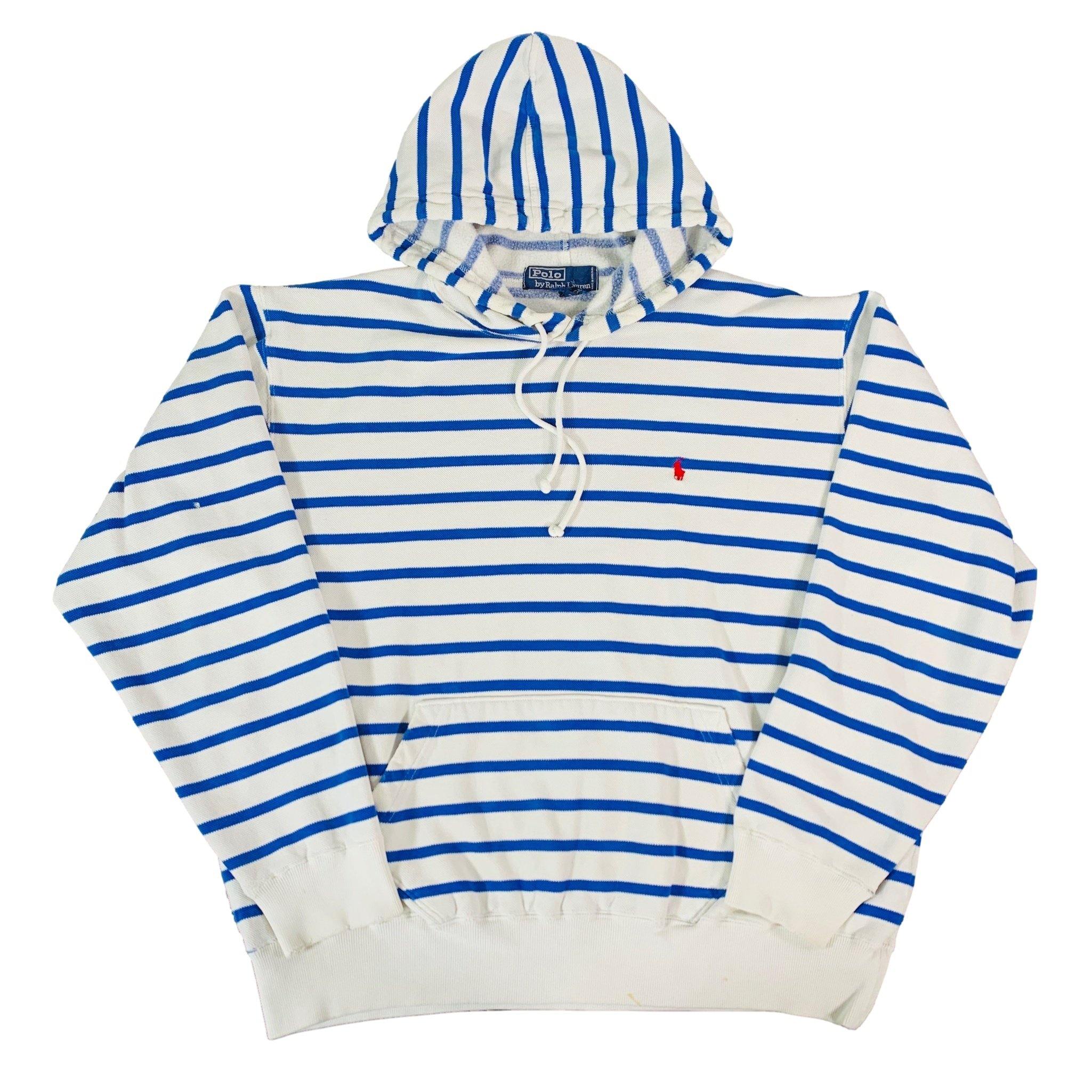 Vintage Polo Ralph Lauren “Striped” Hooded Sweatshirt