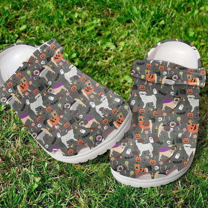 Pug Dog Halloween Crocss Classic Clogs Shoes For Men Women Kids