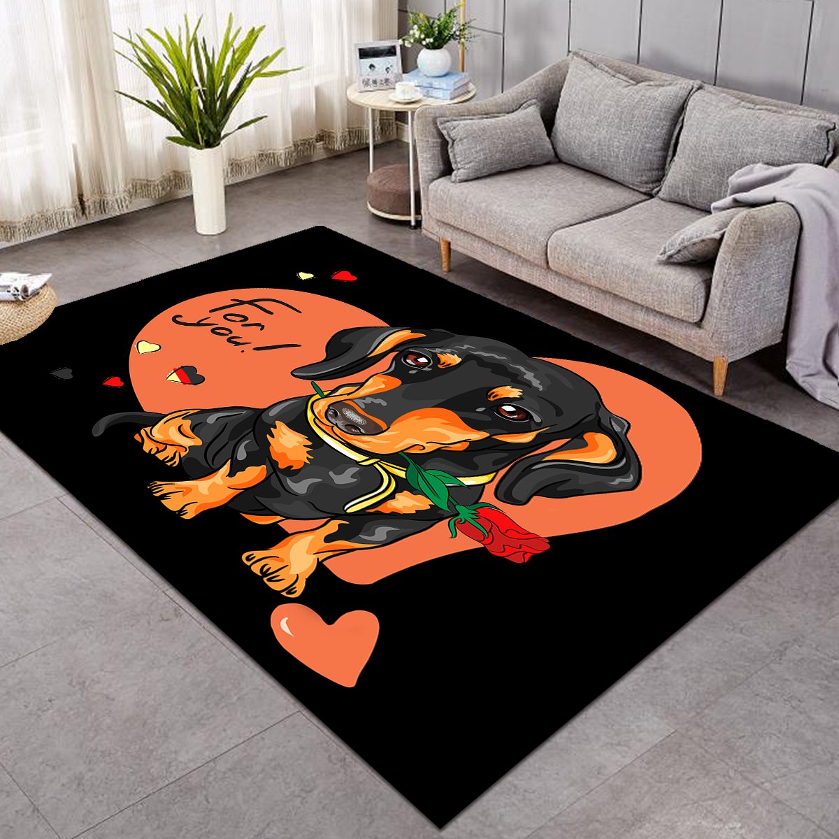 Puppy Love Black SW1562 Rug