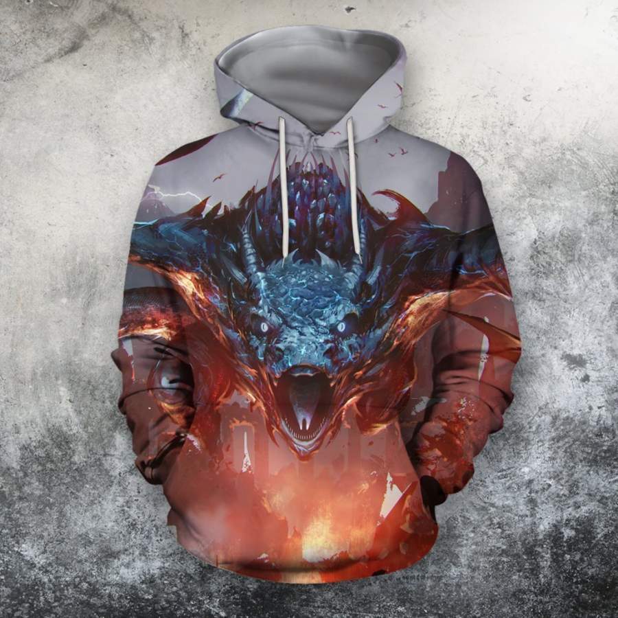 3D AOP Flying Dragon Art Hoodie