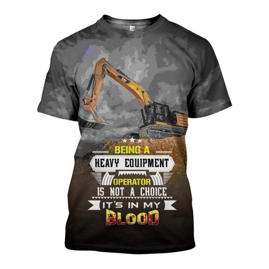 3D All Over Printed CAT Excavator Shirts and Shorts