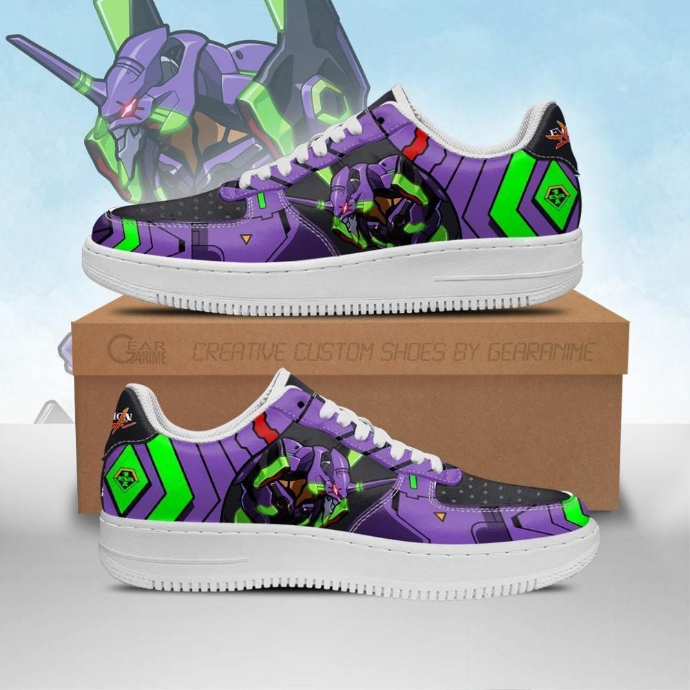Evangelion Unit-01 Neon Genesis Evangelion Air Force Shoes Sneakers Custom Anime