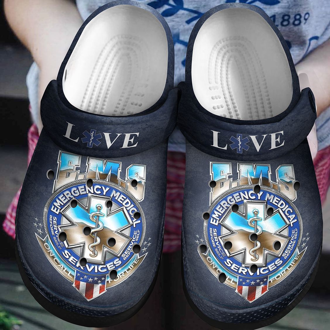 Ems Personalized Clog, Custom Name, Text, Color, Number Fashion Style For Women, Men, Kid, Print 3D Ems Love