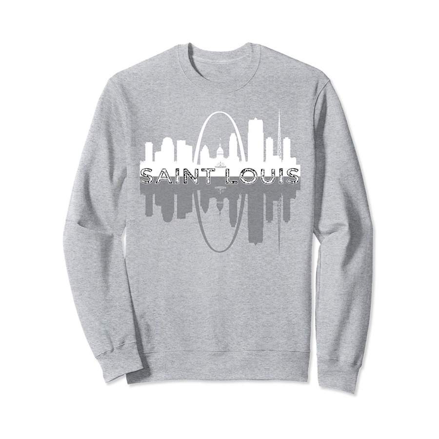 City of St Louis Missouri Skyline Art Gateway Arch Graphic Sweatshirt – PRIVALS SHOP