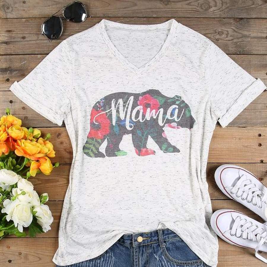 2018 Plus Size Fashion T Shirt Women V Neck Short Sleeve Summer Floral Animal Print t Shirt Casual Female Tee Ladies Tops 3XL