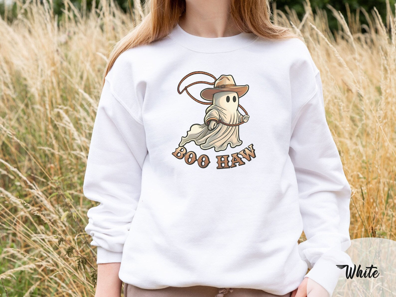 Cowboy Halloween 2D Crewneck Sweatshirt All Over Print Sweatshirt For Women Sweatshirt For Men