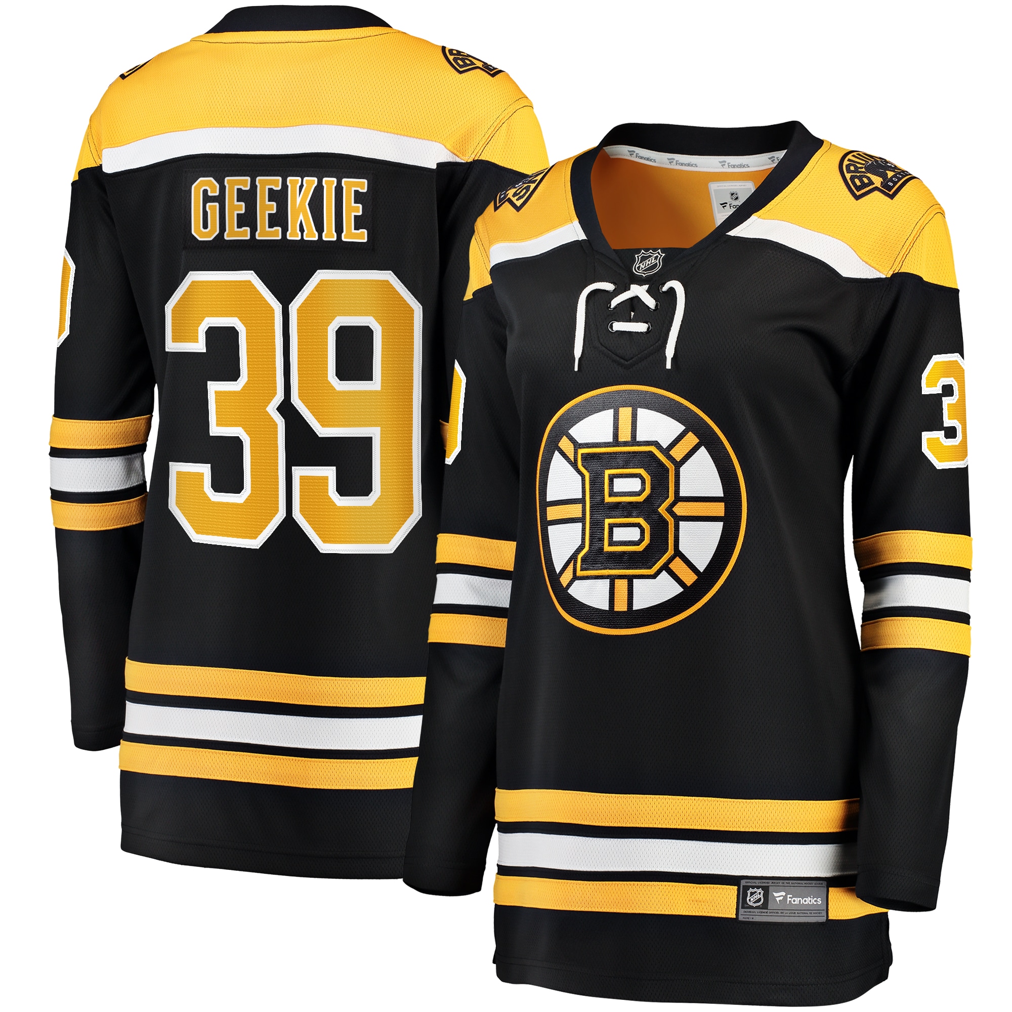 Morgan Geekie Boston Bruins Branded Women's Home Breakaway Player Jersey – Black