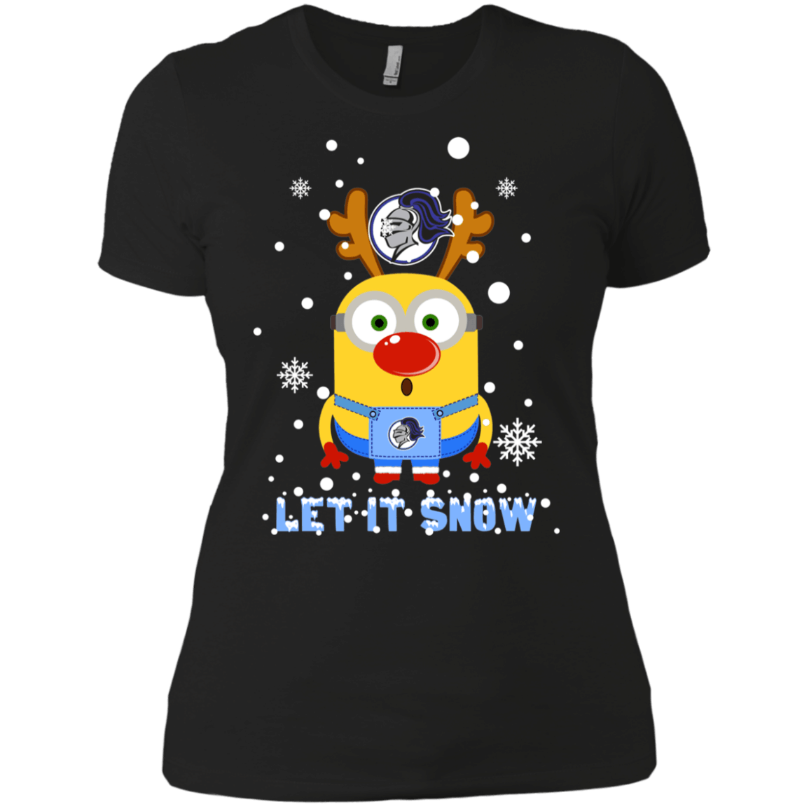 Buy Minion Holy Cross Crusaders Ugly Christmas Sweaters Let It Snow Women’S T-Shirt