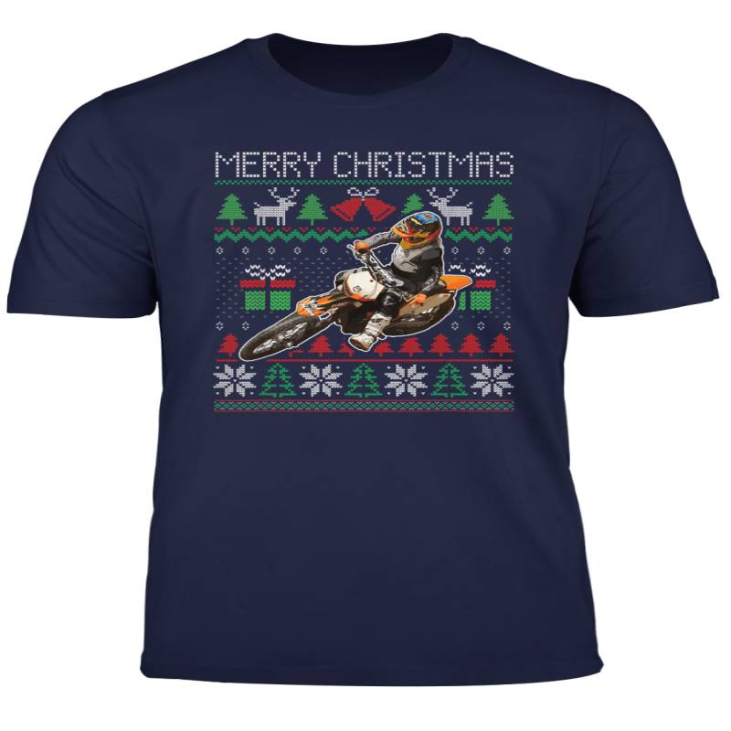 Ugly Christmas Dirt Bike Santa Xmas Gift Motocross Biker T Shirt