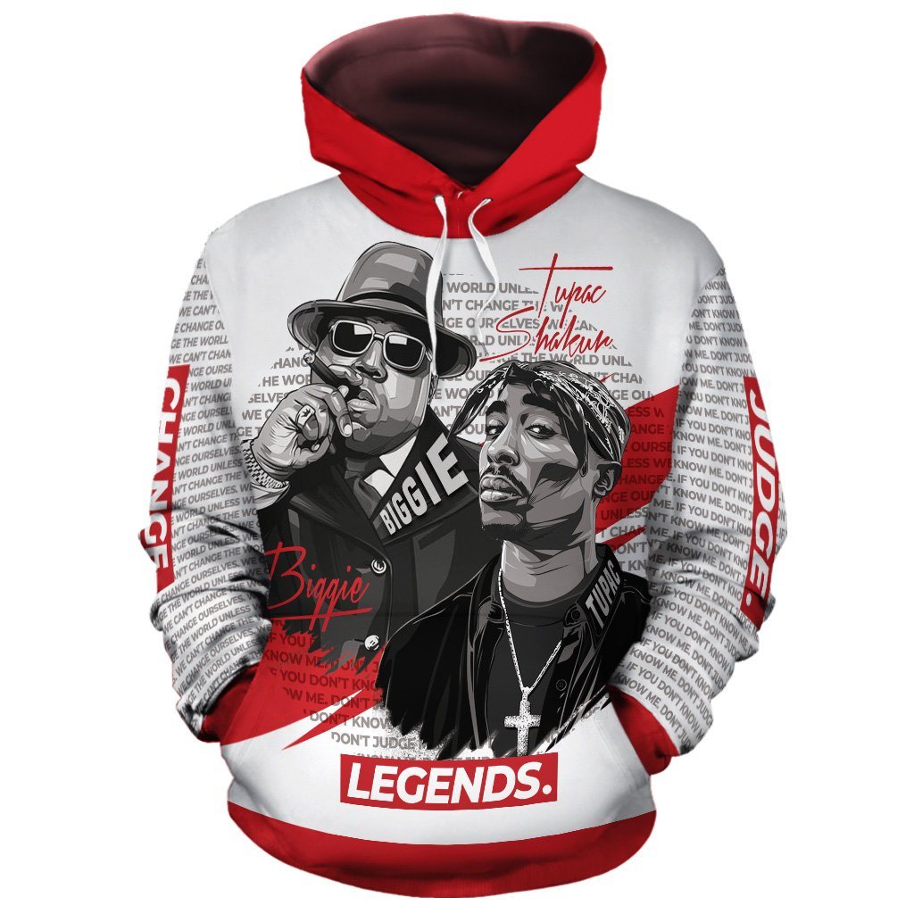 Tupac Ft Biggie Magazine Art All-Over Hoodie