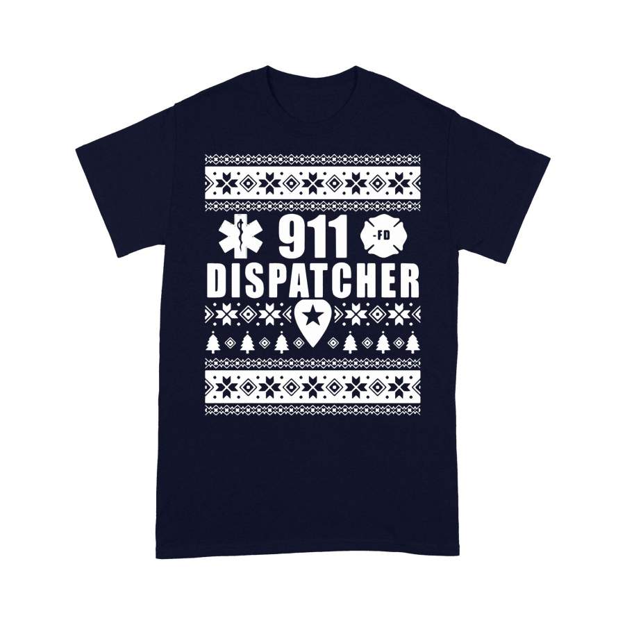 911 Dispatcher Ugly Christmas T-Shirt Christmas Gift Ideas