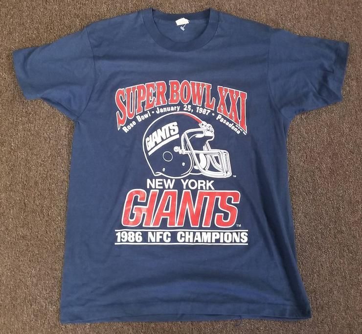 1986 Super Bowl 21 New New York Giants Vintage Vintage Super Bowl 80S Shirt