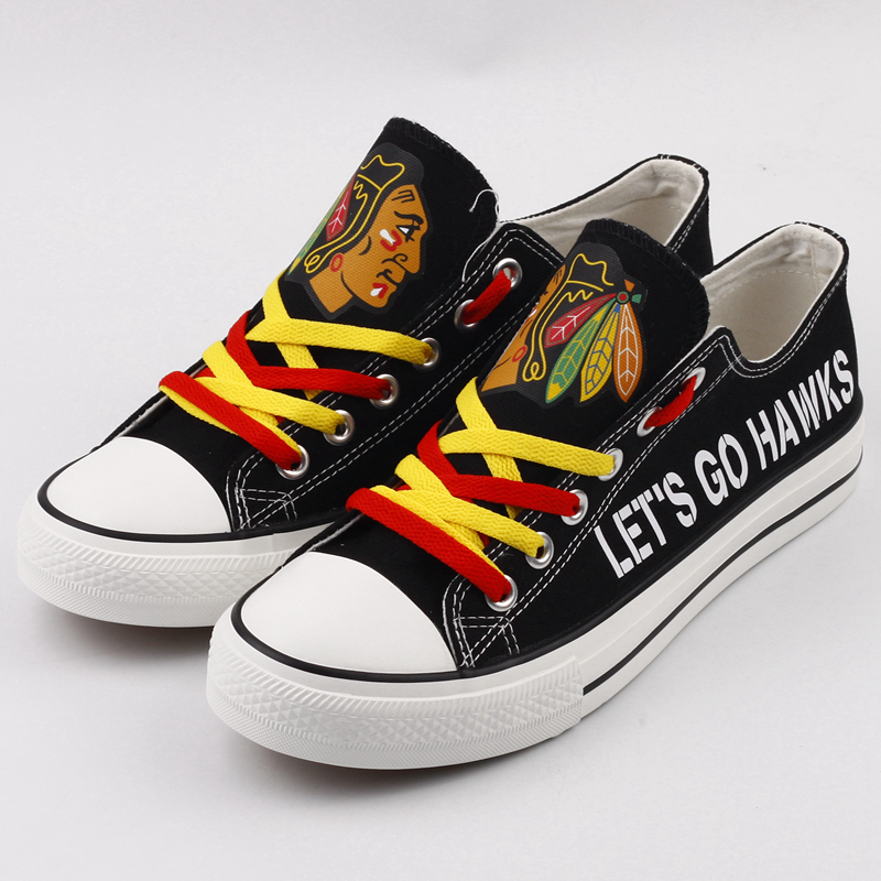 Chicago Blackhawks Canvas Shoes Cheap Price Sneakers For Women