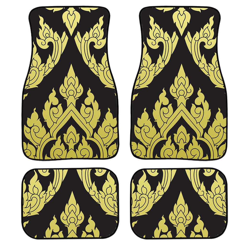 Thai Ornament Pattern Print Front And Back Car Floor Mats, Front Car Mat