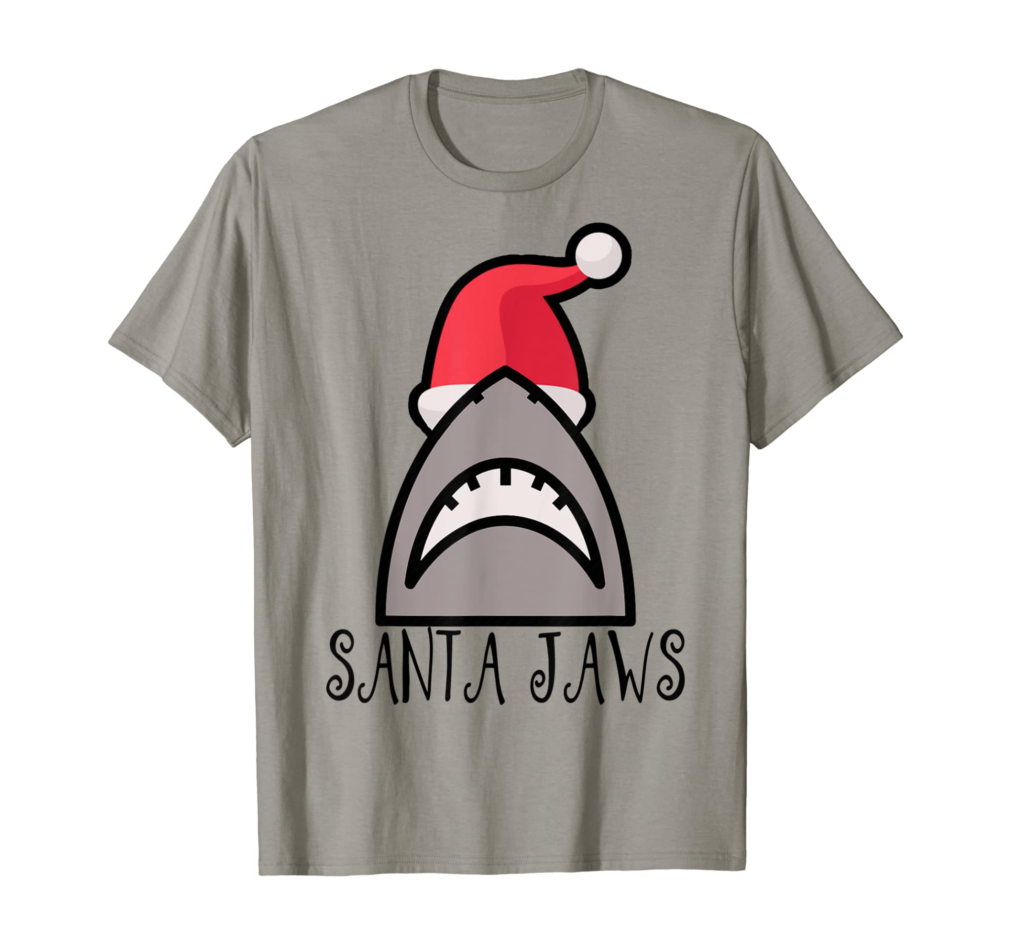 SANTA JAWS SHARK CHRISTMAS SHIRT- CHRISTMAS AT THE BEACH TEE