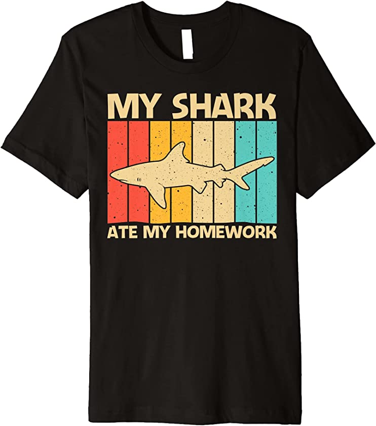 Cool Shark Design For Kids Boys Shark Ocean Animal Lovers Premium T-Shirt