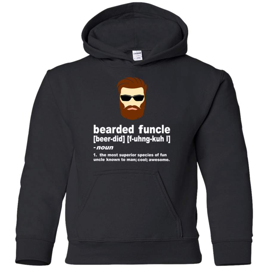 AGR Mens Bearded Funcle Shirt Funny Uncle Definition T-Shirt Youth Pullover Hoodie