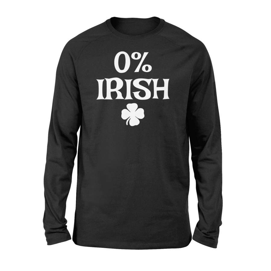 0 Irish St. Patrick's Day For Kids Men Women Long Sleeve T-Shirt