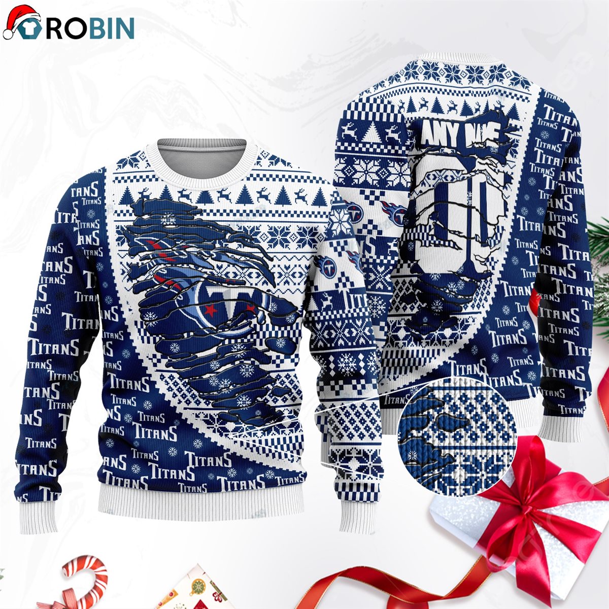 Tennessee Titans Football Gift For Fan Ugly Wool Sweater Christmas Sweatshirt Swt149