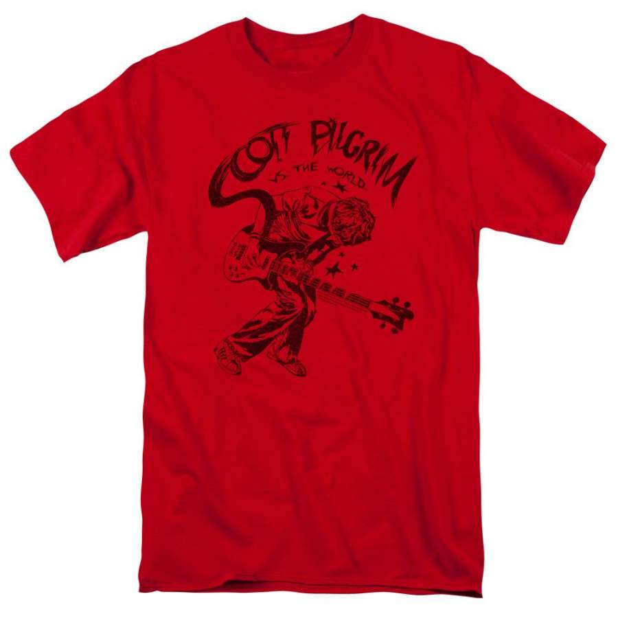 Scott Pilgrim Vs The World Rockin Mens Red T-Shirt