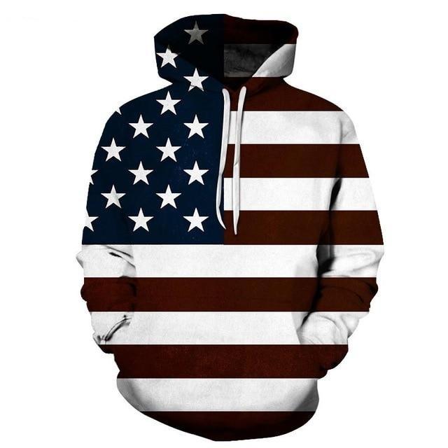 Dark USA Flag Hoodie