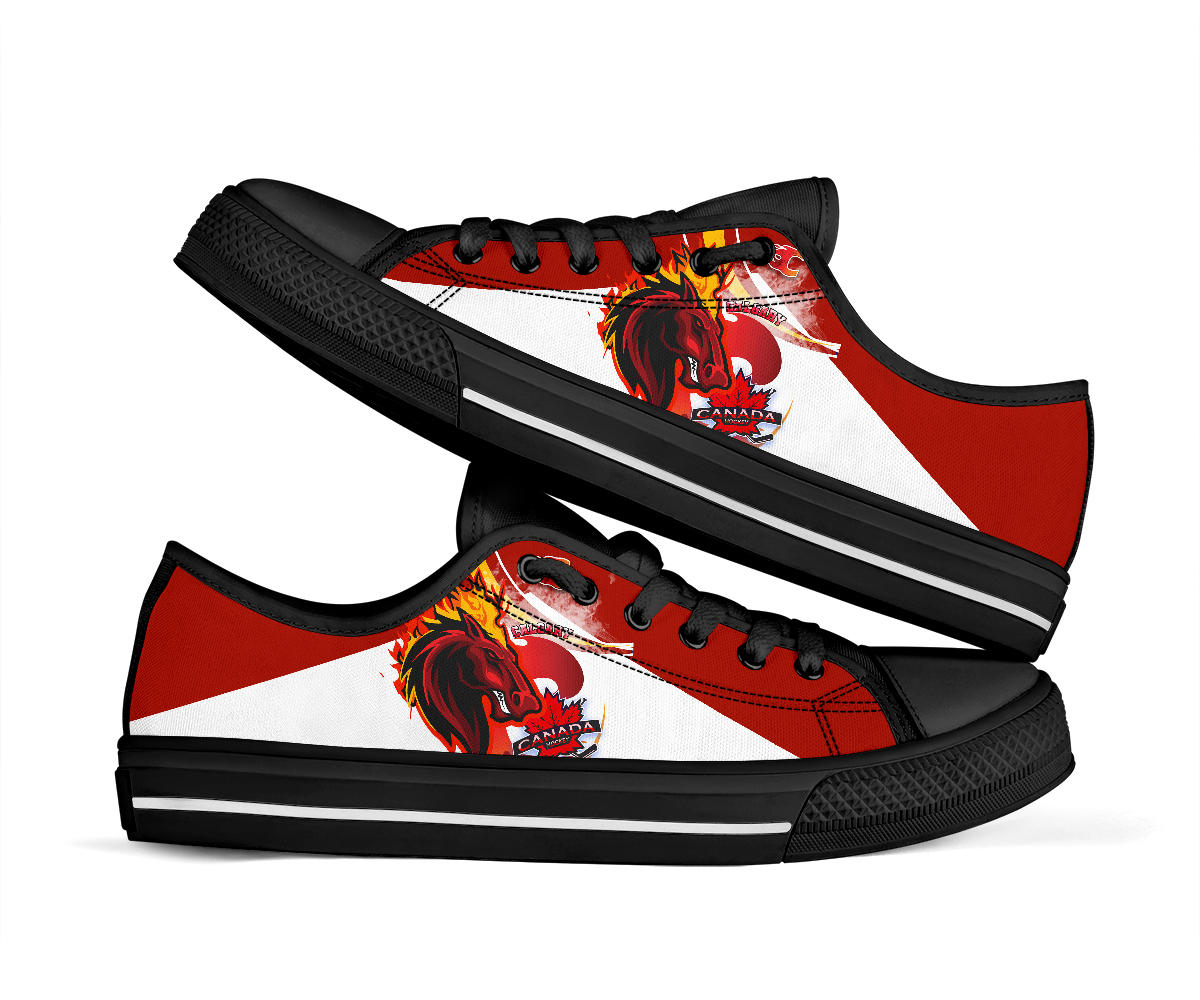 Calgary Flames Hockey Low Top – Horse Angry Style A21