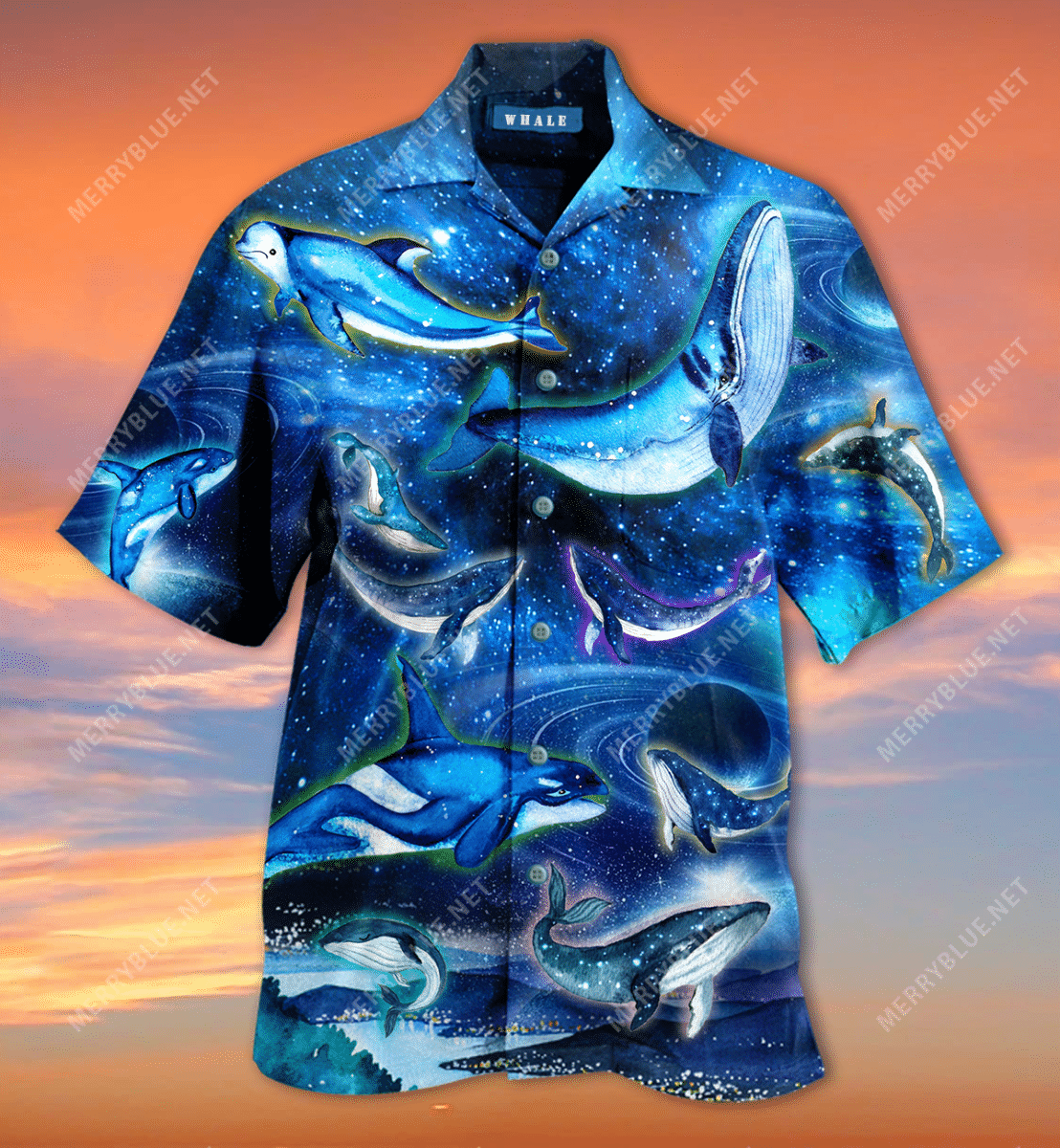 Cosmic Whale In Fantasy Space Hawaiian Aloha Shirts Aloha Shirts