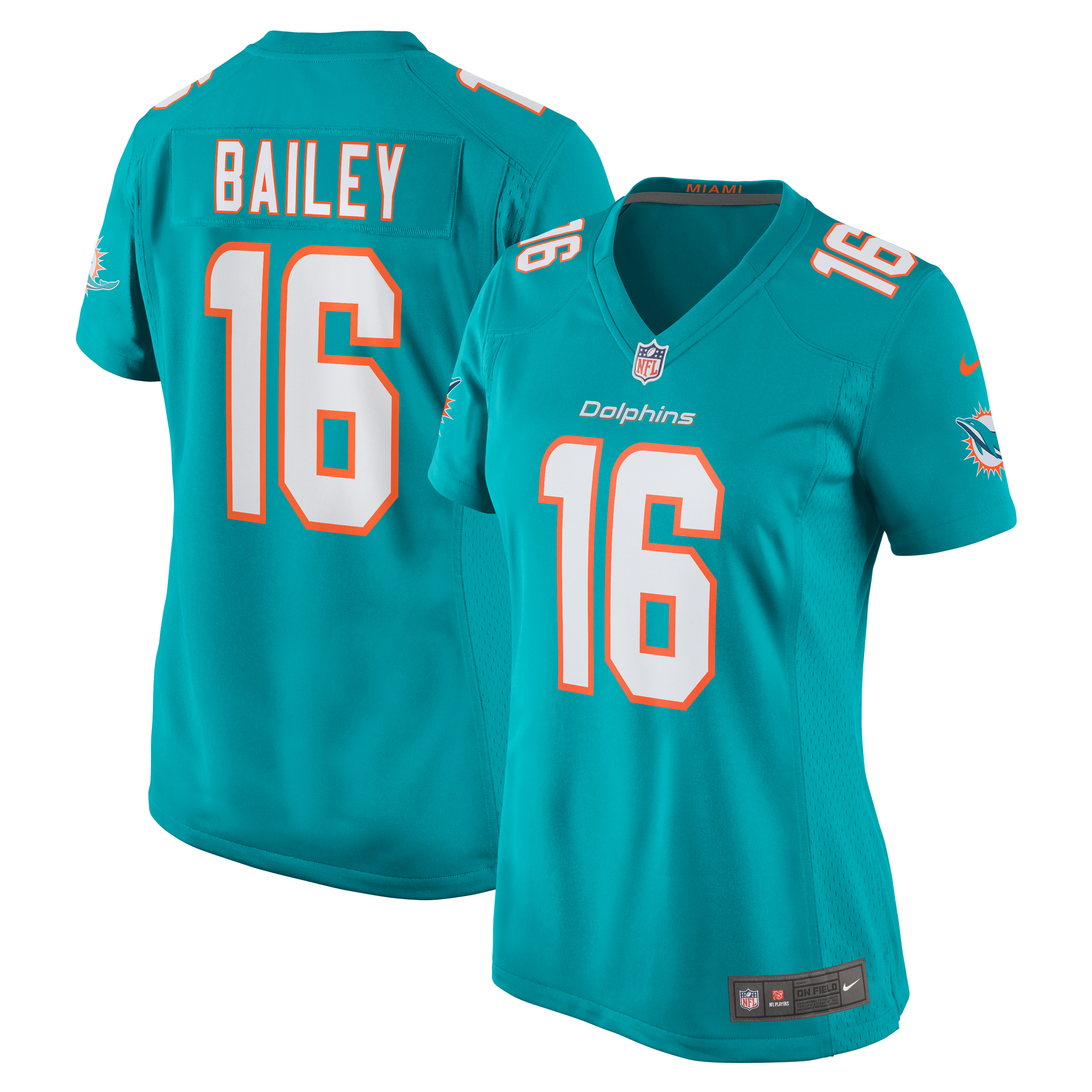 Jake Bailey Miami Dolphins Women's Game Player Jersey – Aqua