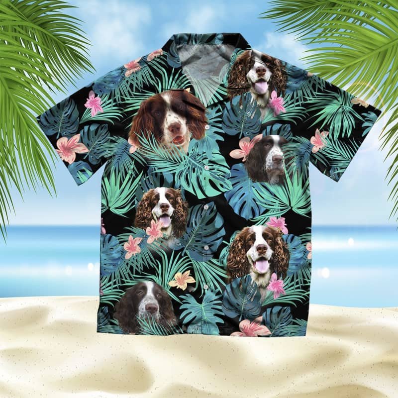 Felacia English Springer Spaniel Summer Leaves Hawaii Shirt Ha27453