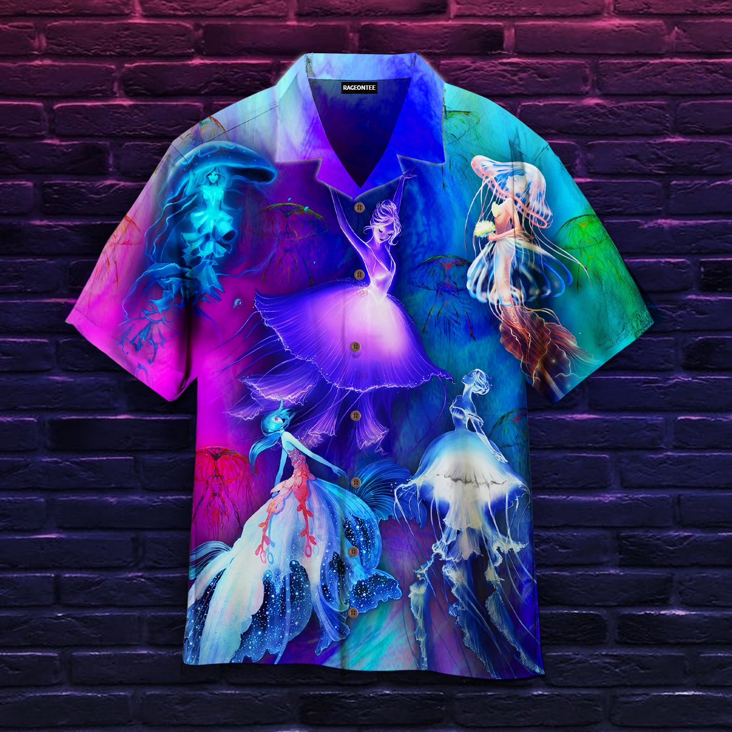 Ballerina Jellyfish Mermaid Under The Sea Hawaiian Shirt | For Men & Women | Adult | Hw4922