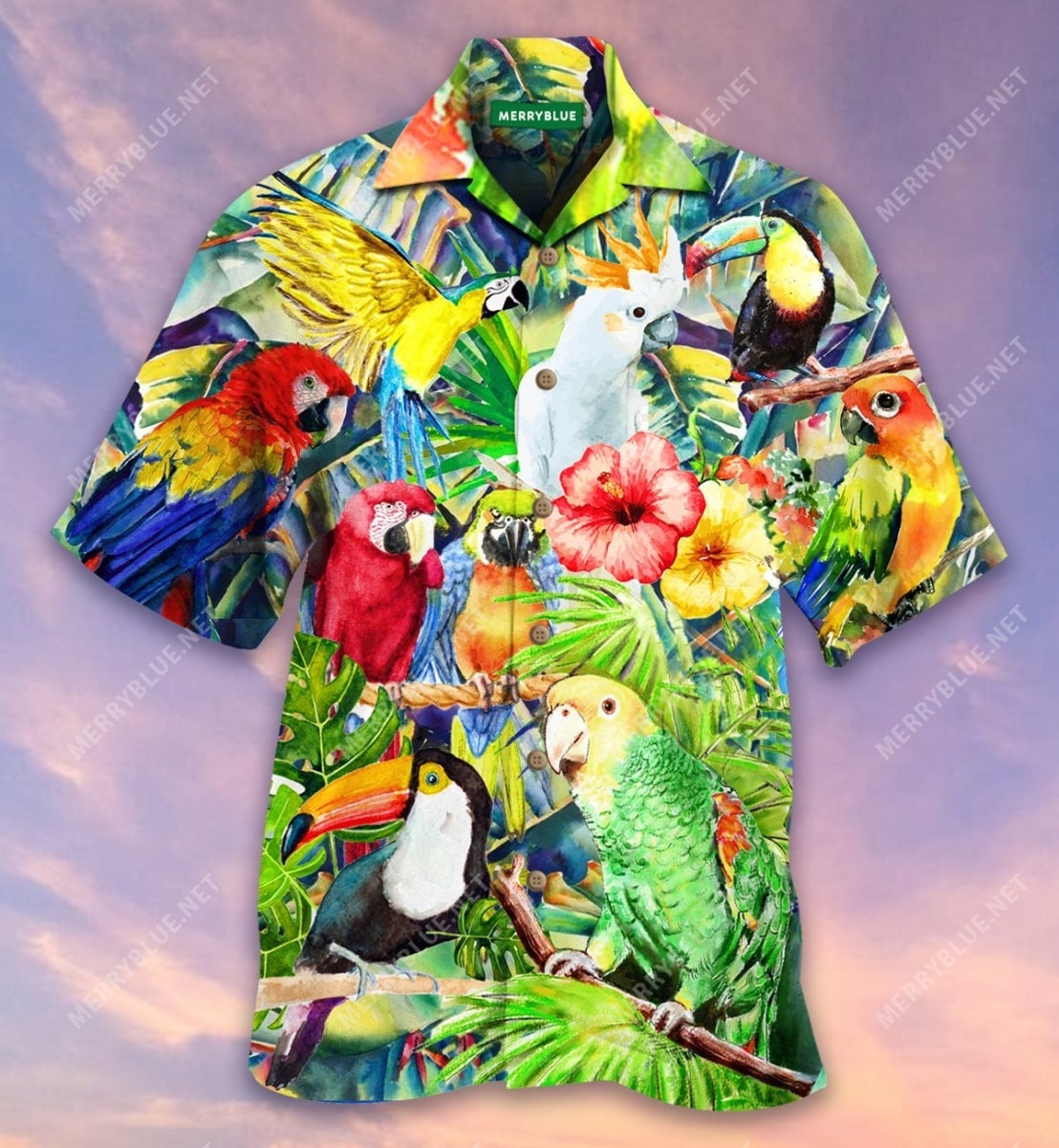 Just An Old Man Who Really Loves Parrots Unisex Hawaii Shirt Ha93436