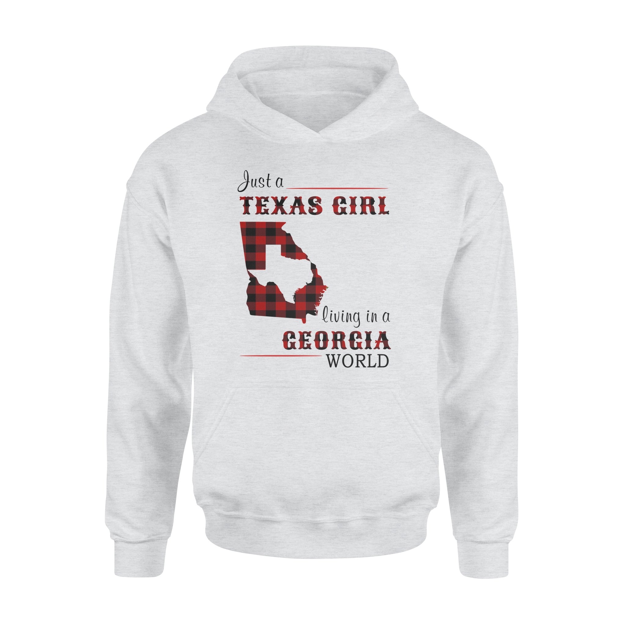 Just A Texas Girl Living In A Georgia World Texas And Georgia State Map – Premium Hoodie