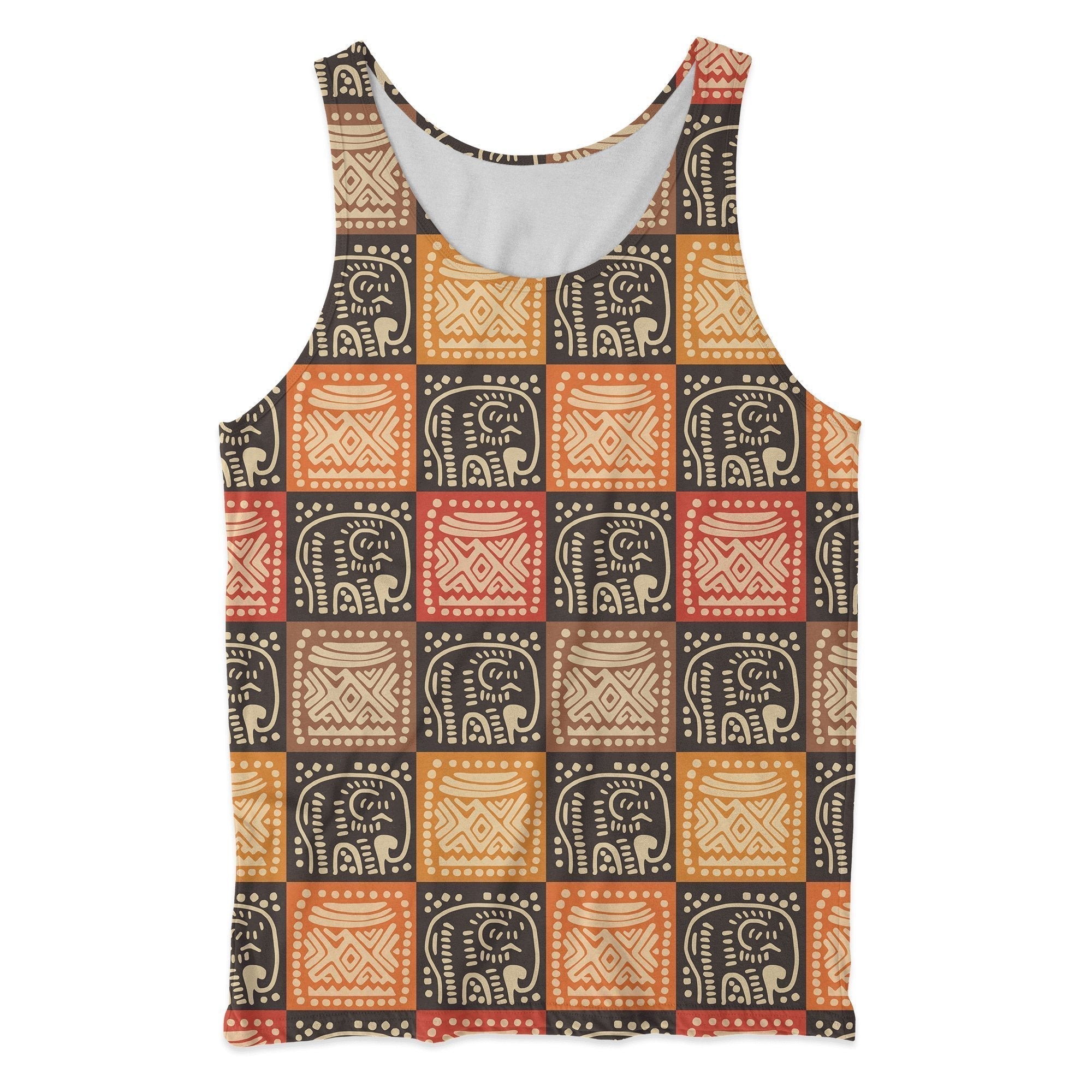 African Tank Top – African Fabric Elephant