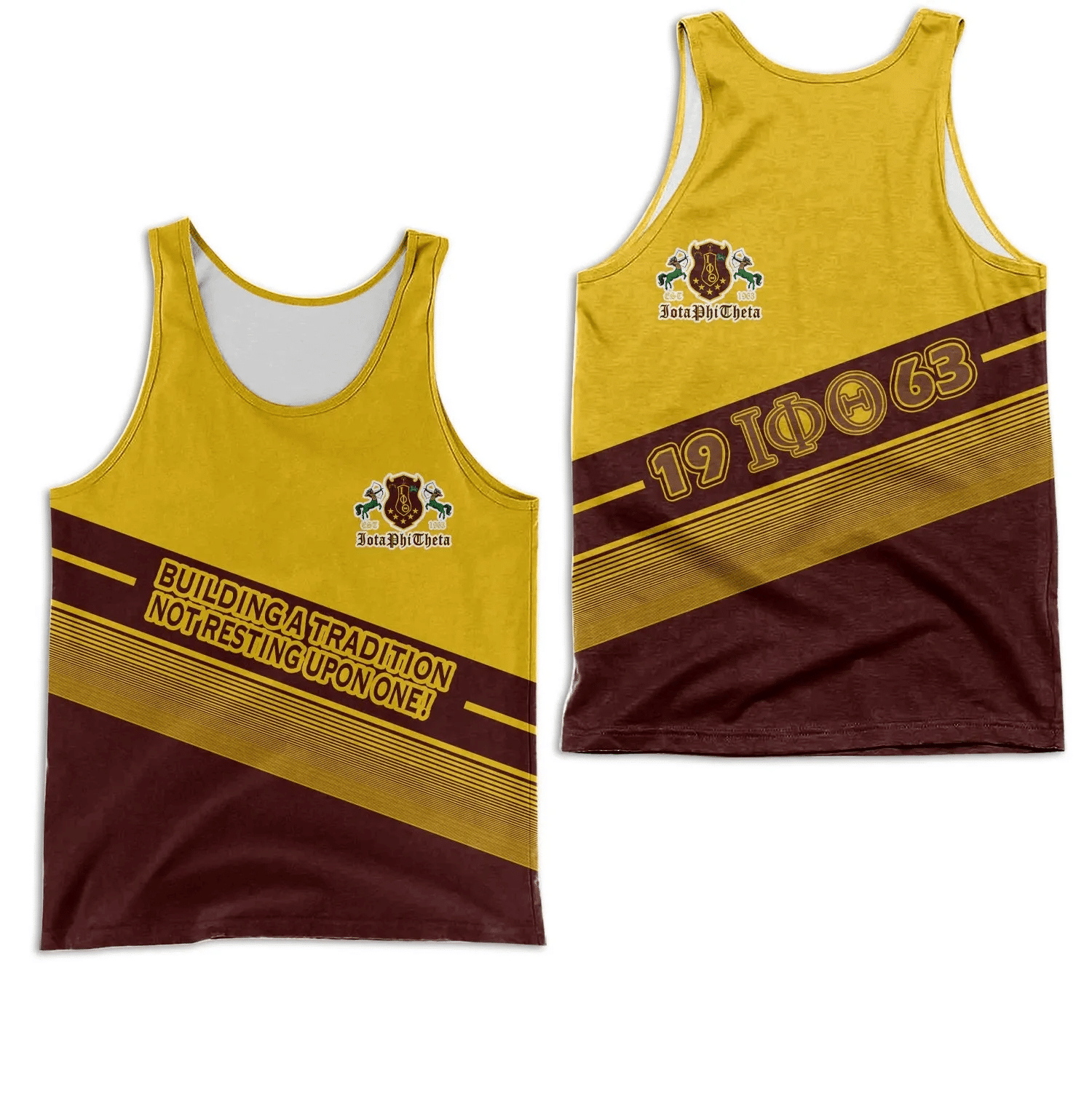 Fraternity Tank Top – 3D All Over Iota Phi Theta Tank Top