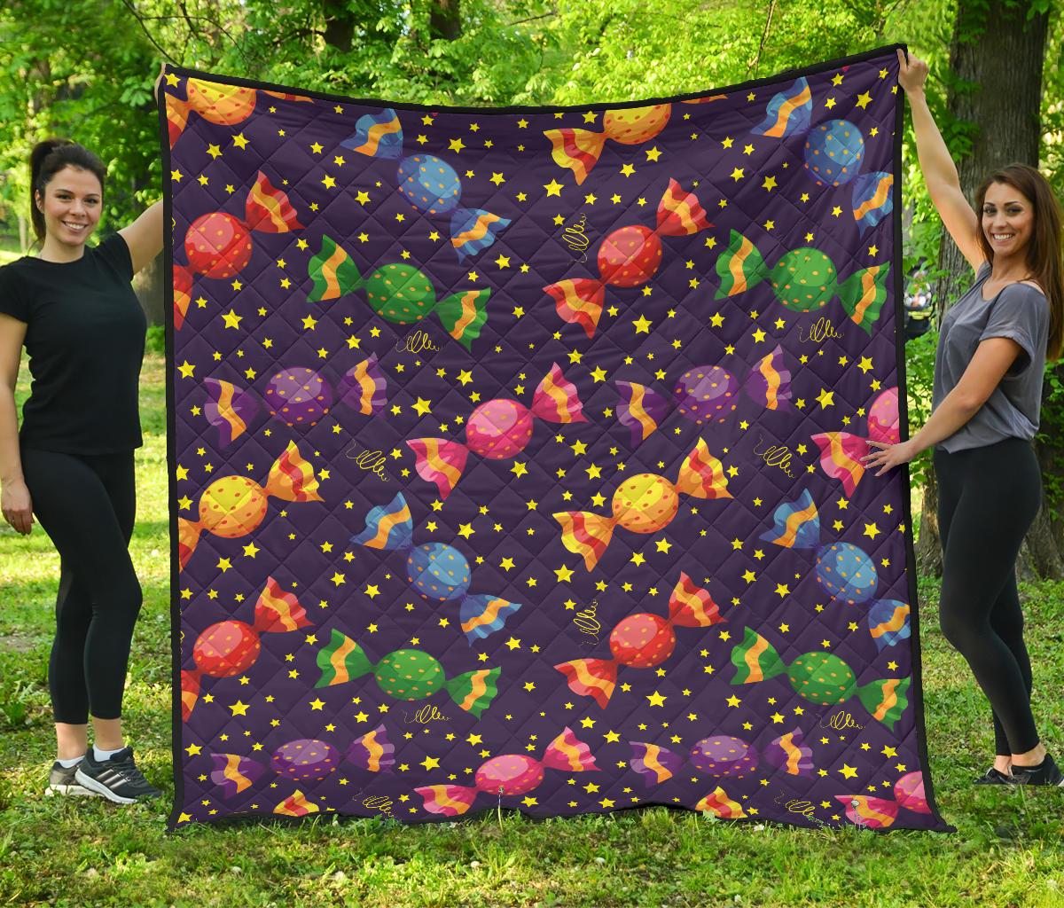 Candy Star Pattern Premium Quilt