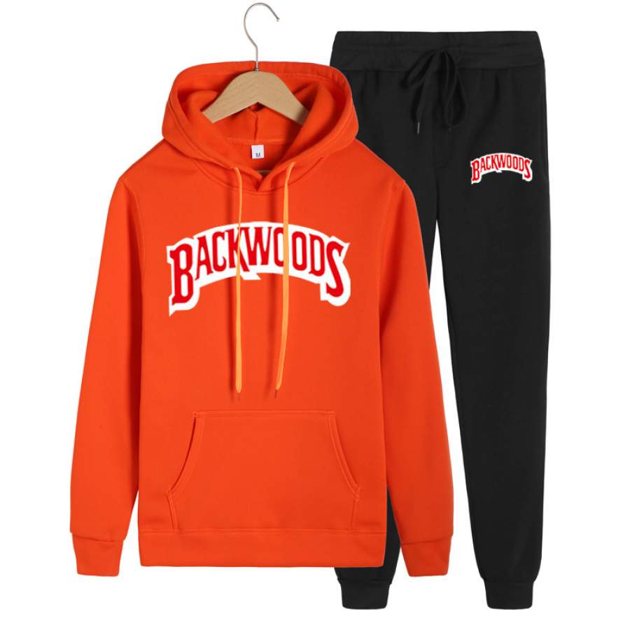 Backwoods Tracksuit Set Sportswear Hoodie + Pants 2 Pcs Set